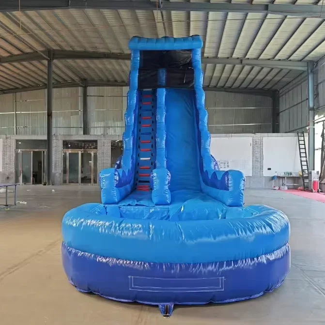 Commercial PVC Blue Large Outdoor Inflatable Swimming Pool Slide Adult or Children Water Slide for Sale