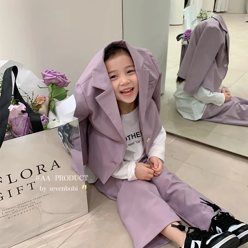 Girls Clothes Set 2023 Autumn Spring Coat+Pants Korean New Fashion Children Clothing Suits Toddler Girl Outerwear Sets 2Pcs 2-7Y