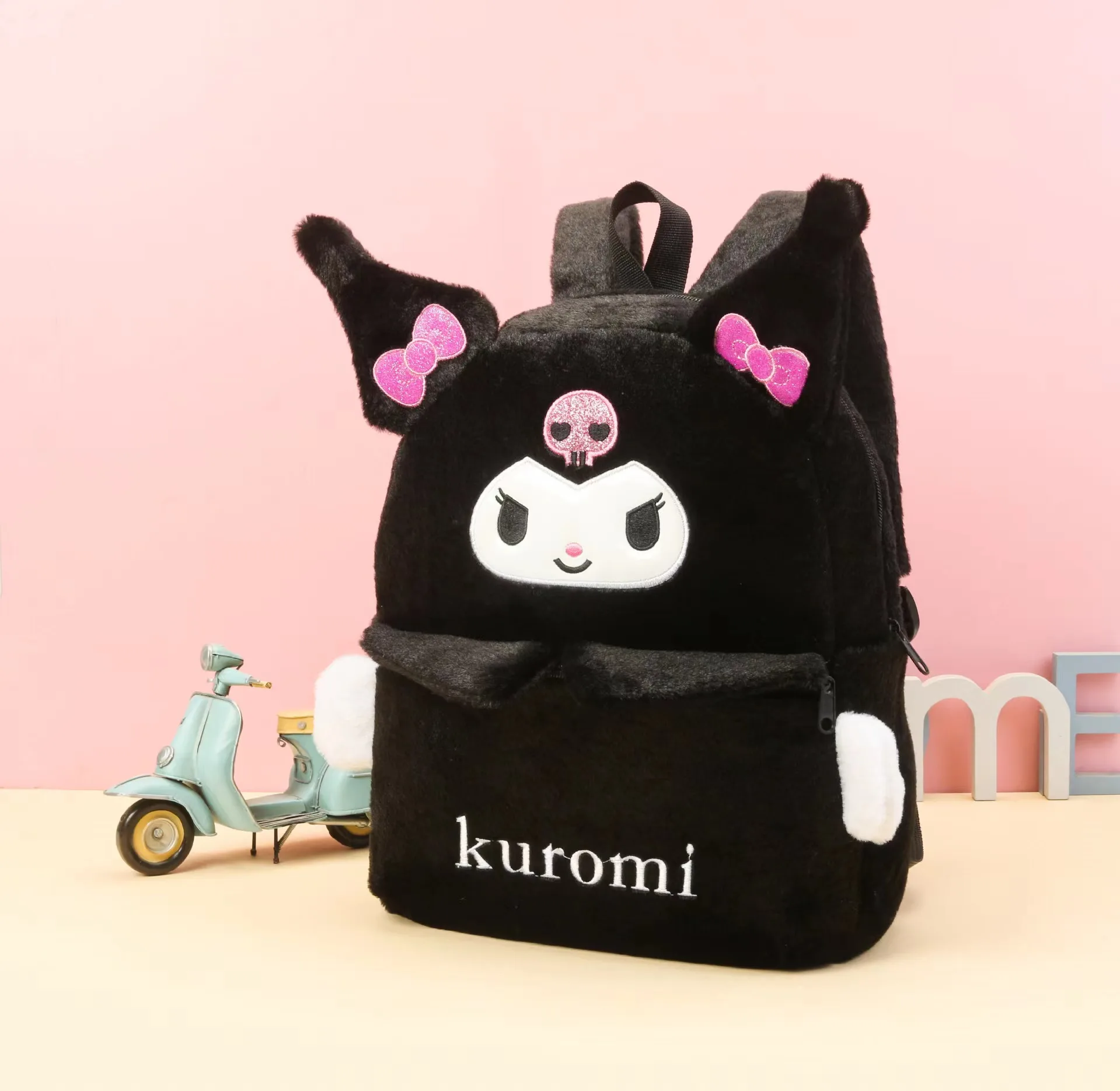 Sanrio kawali Kuromi Hello Kitty My Melody Cinnamoroll กระเป๋าเป้สะพายหลังหมอนของเล่นตุ๊กตา plushie พวงกุญแจตุ๊กตายัดไส้สำหรับเป็นของขวัญเด็ก