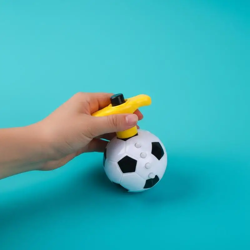 Football Shape Spinning Top Toy With Colorful Flash Light And Music Kids Birthday Gift For Outdoor Indoor Playing