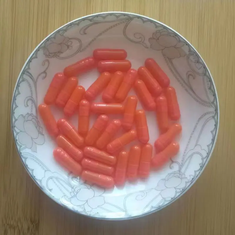 Orange Orange thousand Standard Size  2# 10000pcs Empty Gelatin Packing Capsule Shell Hollow joined or seperated