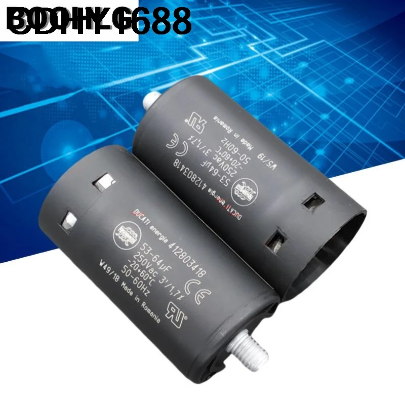 1 шт., 53-64 мкФ, 250 В переменного тока, конденсатор стартера DUCATI 60 мкФ 412803418