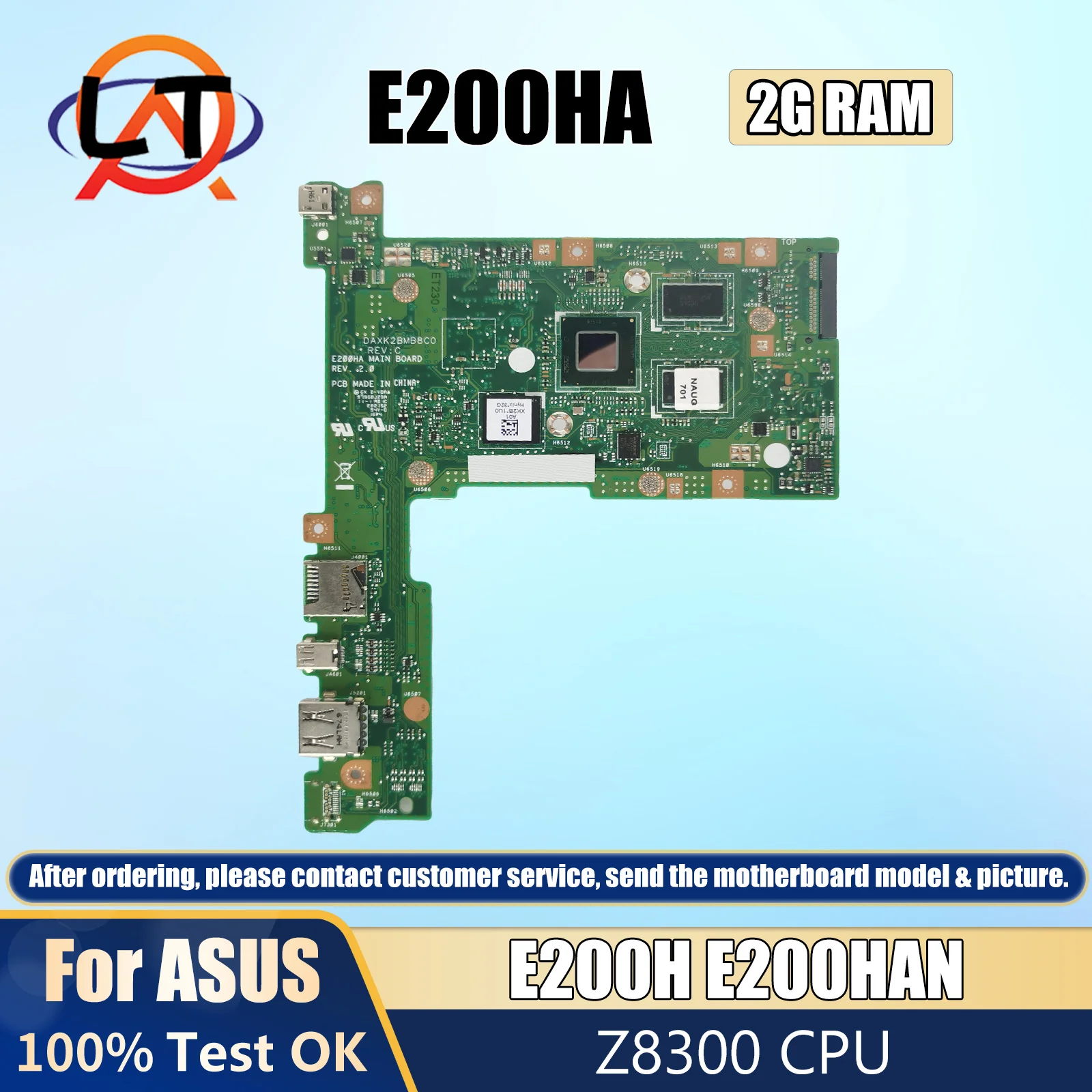 

AKEMY E200HA with Z8300/Z8350 CPU 2GB RAM 32G 128G SSD Mainboard For Asus E200H E200HA E200HAN E200HA Laptop Motherboard