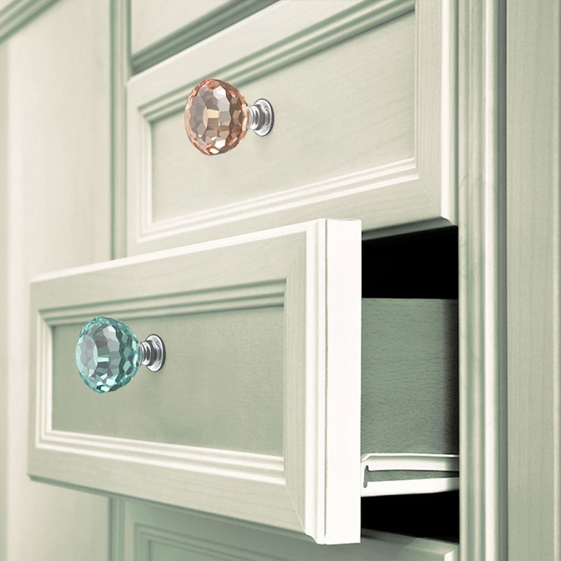 DIY 3D Diamond Shape Cabinet Knobs Mold Handmade Drawer Door Pulls Reusable Tray Handle Resin Silicone Mould Making Household