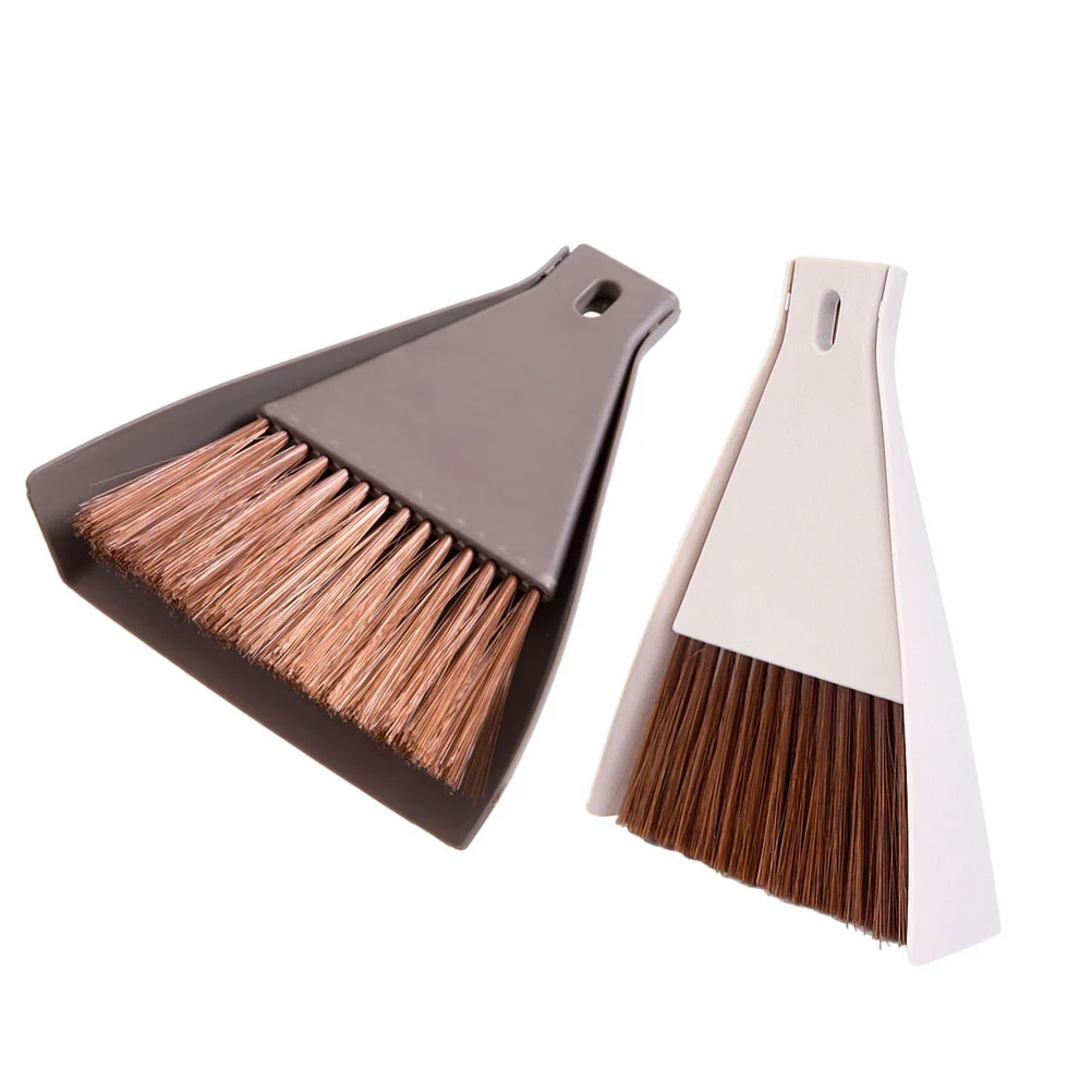 

2 Set Mini Broom Dustpan Set Home Desktop Cleaning Brush Mini Preschool Education Props Household Dustpan Brush Set for Home