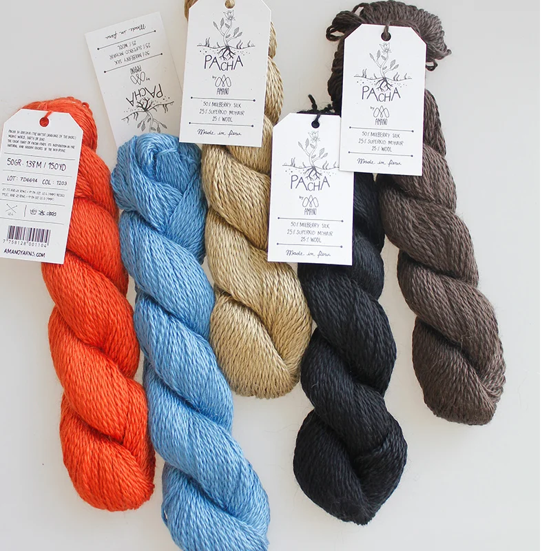 Amano Pacha Yarn 50g/ball Silk Mohair Wool Yarn