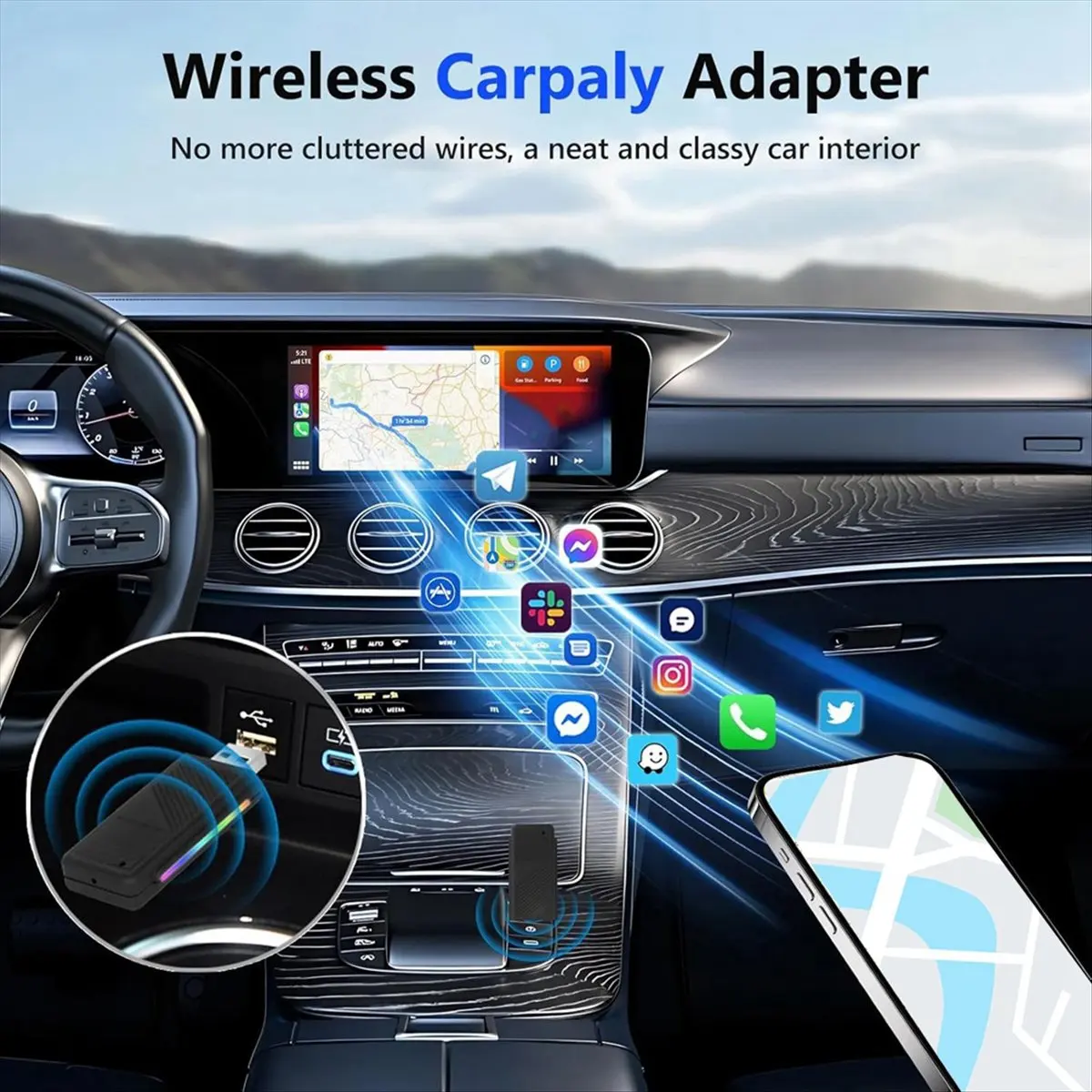 super-offerta-adattatore-carplay-wireless-dongle-da-cablato-a-wireless-per-carplay-plug-play-connessione-automatica-bluetooth-50-wifi-retroilluminazione-a-7-colori