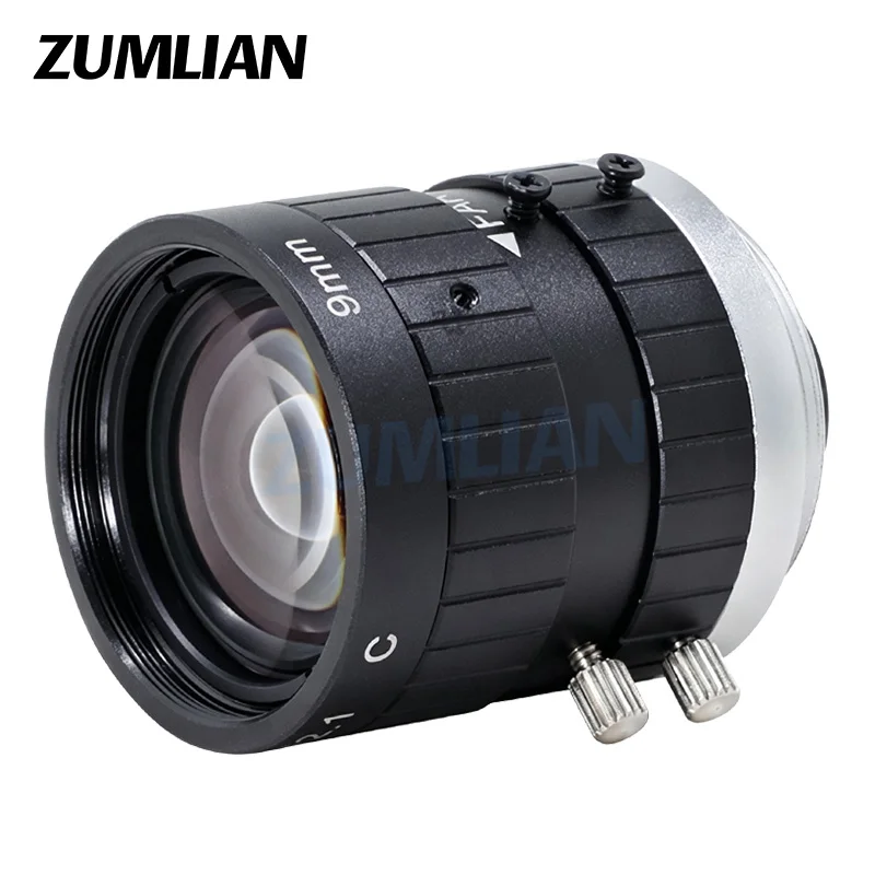 9mm C-Mount 2/3 Inch F2.1 FA Industrial Camera Lens 8MP Wide-angle Manual Focus Low Distortion Machine Vision Lens