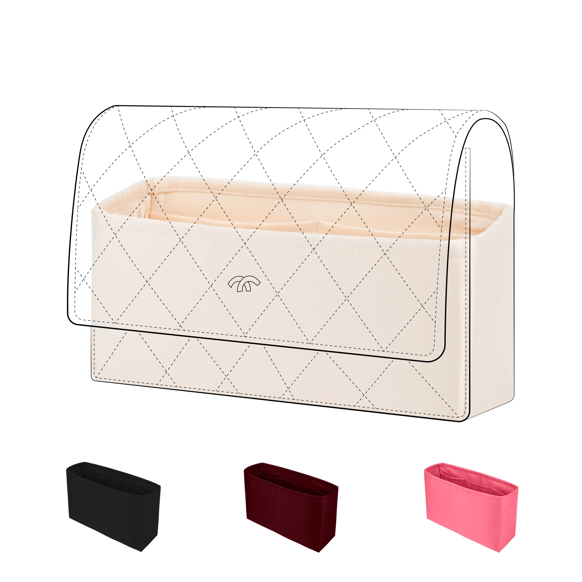 dgaz-silk-purse-organizer-insert-for-chanel-19-bagssilky-smooth-bag-organizer，luxury-handbag-tote-shaper