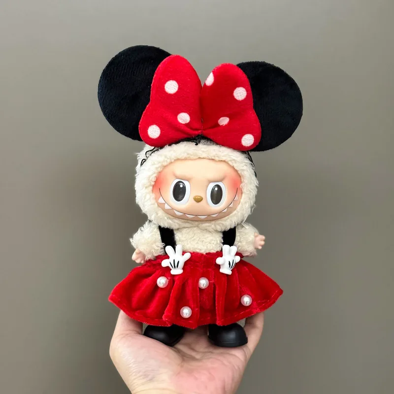 새로운 17cm 라부부 액세서리 의류 디자이너 V1 V2 V3 펜던트 라부부에 적합 귀여운 패션 드레스 바지 의상