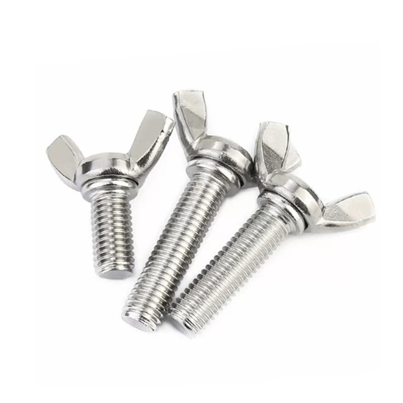 30Pcs M5 M6 304 Stainless Steel DIN316 Nautilus Wing Bolts Hand Twist Butterfly Screws DIY Hardware Accessories