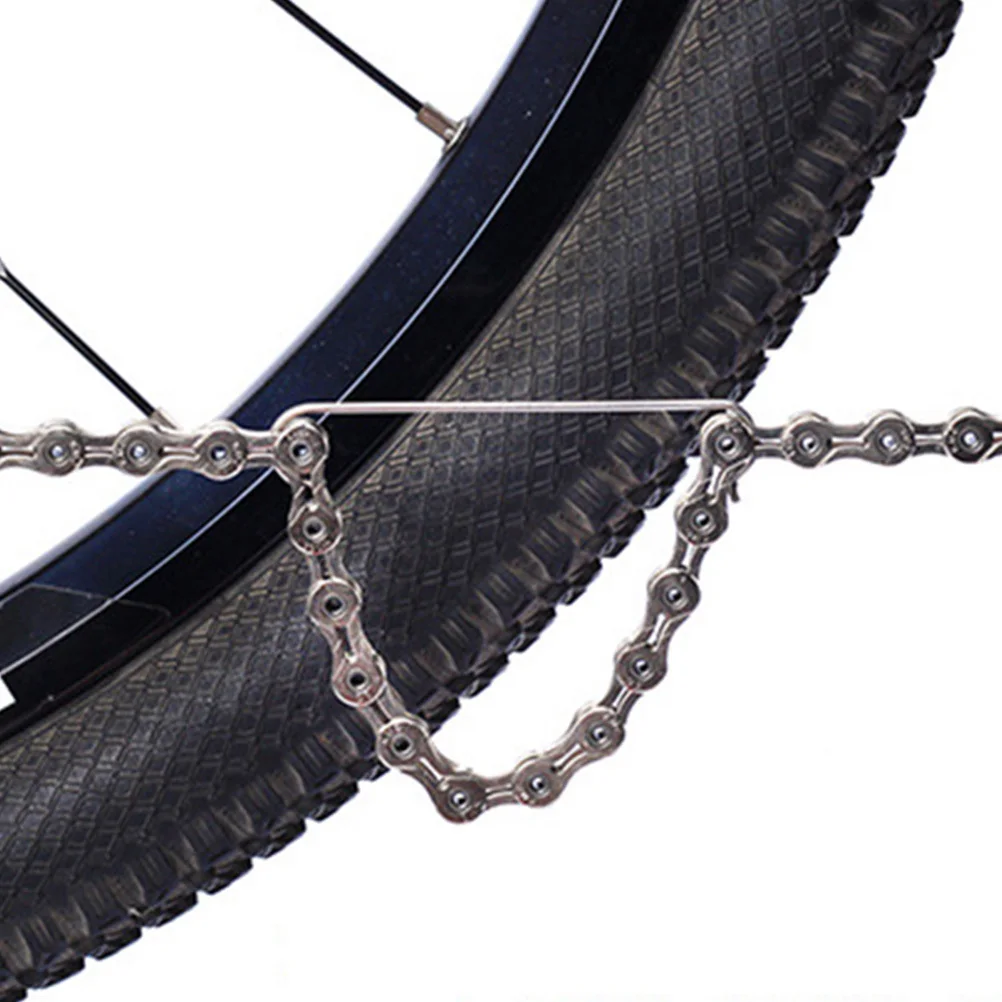 

2pcs Bike Chain Hook Tool Stainless Steel Arched Ends For Chain Connection Repair Silver Bike Repair Tool Cycling Accessory