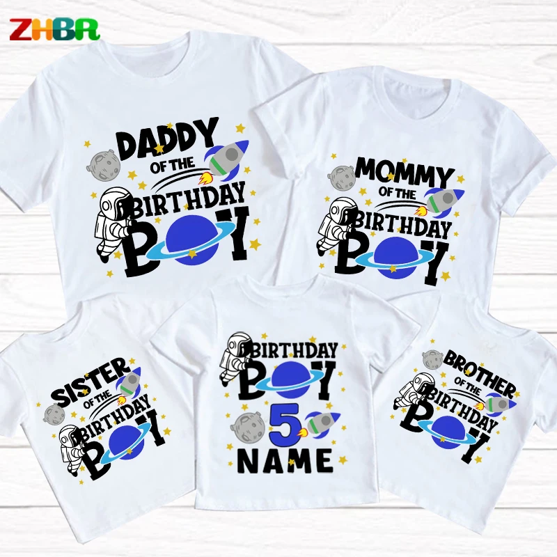

Space Birthday Party Outfits Birthday Boy Shirts 5th Astronaut Family Birthday Shirts Personalized Name Clothing Children Outfit