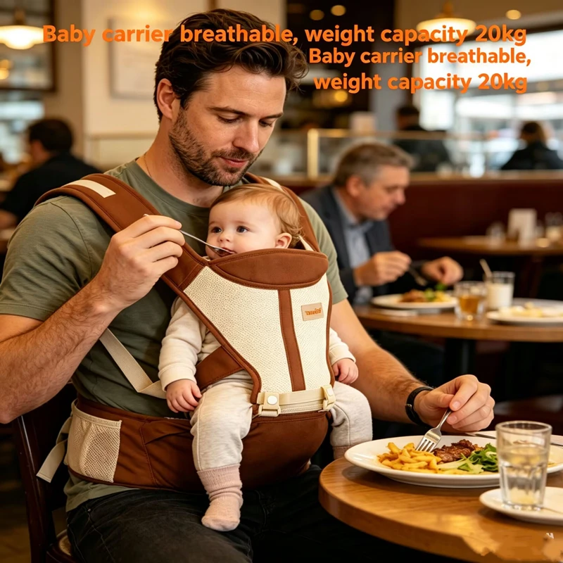 Newborn Ergonomic Baby Carrier Infant Hipseat Carrier Breathable Kangaroo Front Facing Baby Holder Baby Waist Carrier Travel