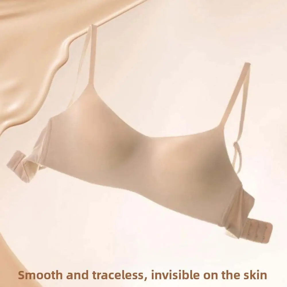 

Traceless Wireless Half Cup Bra Half Cup Gathered Breasts Push Up Underwear Anti-sagging Adjustable Brassiere for Women