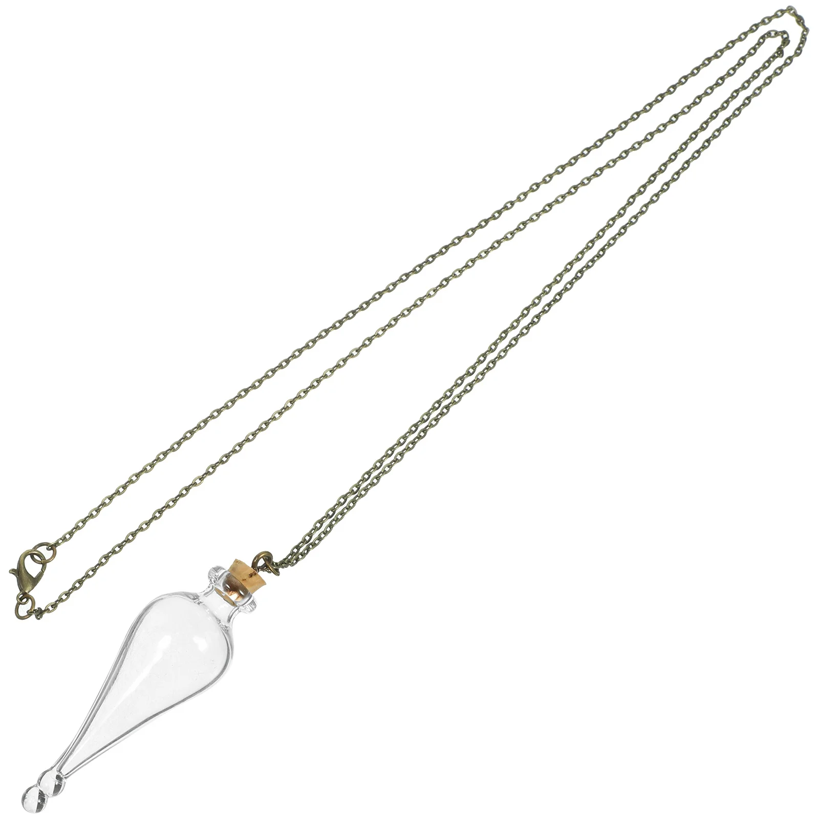 Little Glass Bottle Necklace Mini Sealing Jar Pendant for Romantic Keepsakes Portable Collection Travel Decor Item