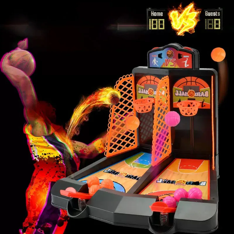 Mini Basketball Fun Carnival Classic Arcade Finger Eject Desktop Basketball Anti-Stress Novel Toy Party Game