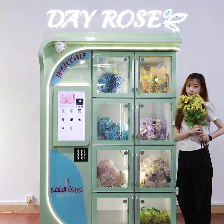 Flower Vending Machine Smart Flower Vending Machine with Temperature Control and Touch Screen