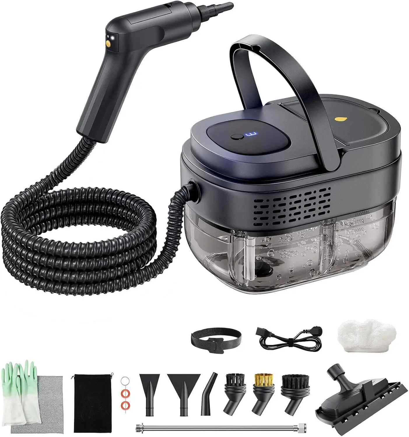 Handheld Steam Cleaner 1600ML 2500W Portable for Car Home Kitchen Camping