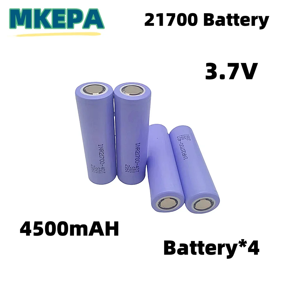 3.7V 21700 Rechargeable Battery 4500mAh Power Batteries 3C Discharge 21700 HD Cell Lithium Battery Applies toFlashlight clock