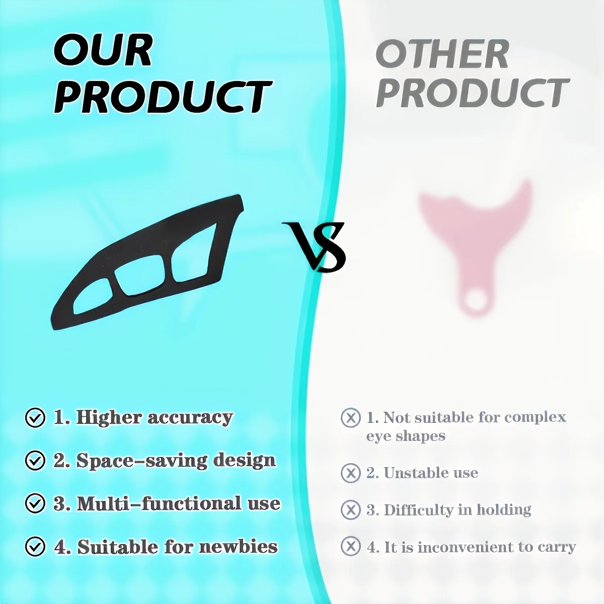 Eyeshadow Tool Set, Eyeshadow Assistant, Reusable Eyeshadow Guides, Makeup Stencil Tool with Brushes for Creating Cat Eyeliner