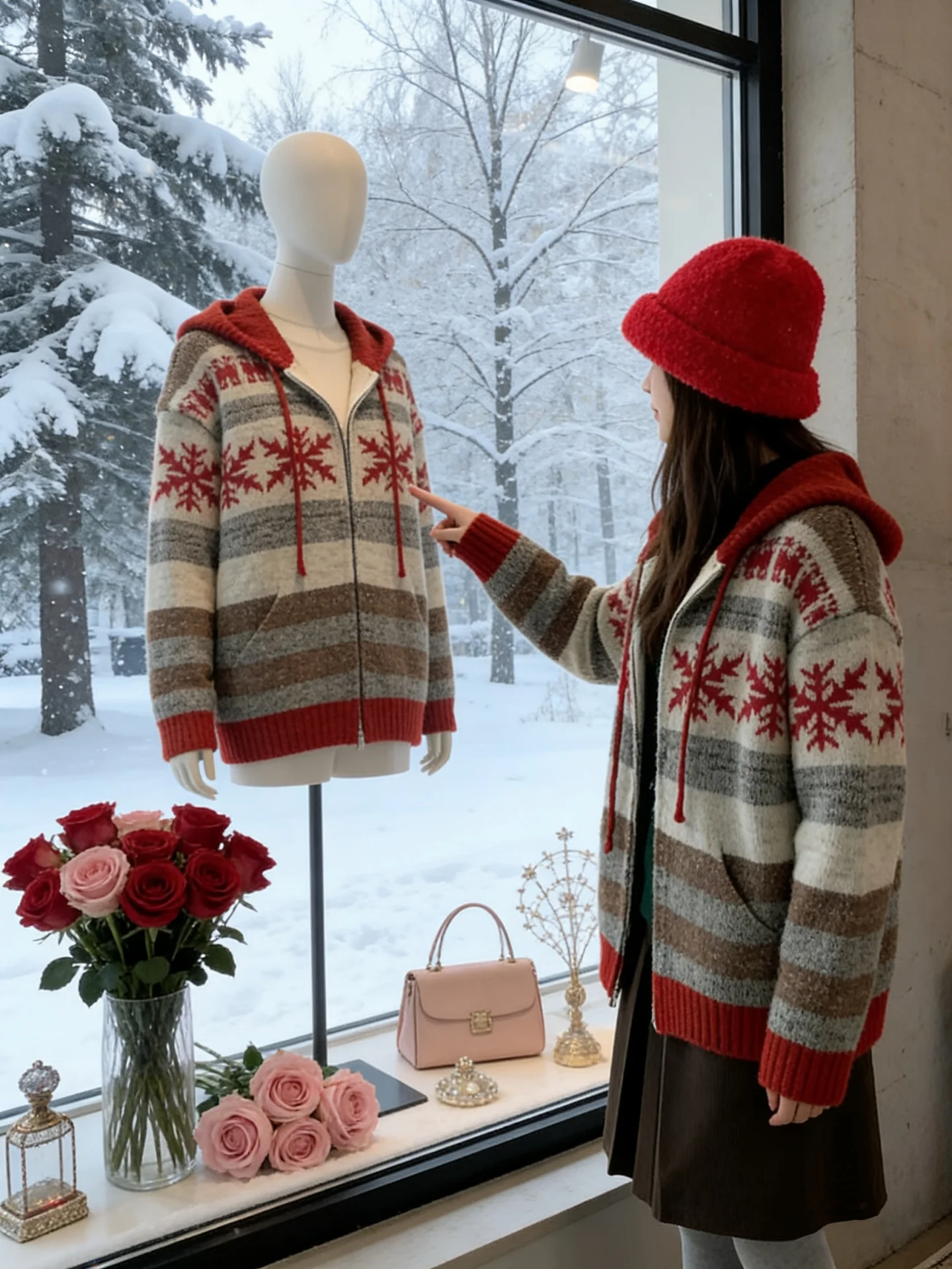 

Корейский Sle Fair Isle Ретро вязаная шапка свитер пальто женский весенне-осенний мягкий свободный вязаный открытый кардиган на молнии