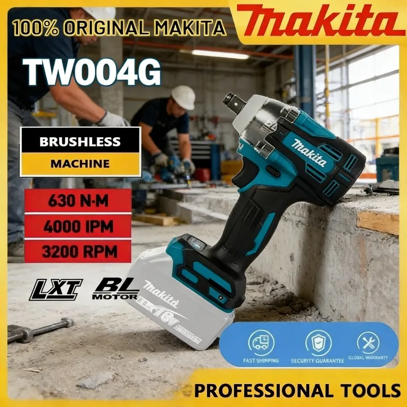 

Makita TW004G Rechargeable Electric Wrench Impact Wrench High Torque Cordless Brushless 18V Auto Repair Power Tools