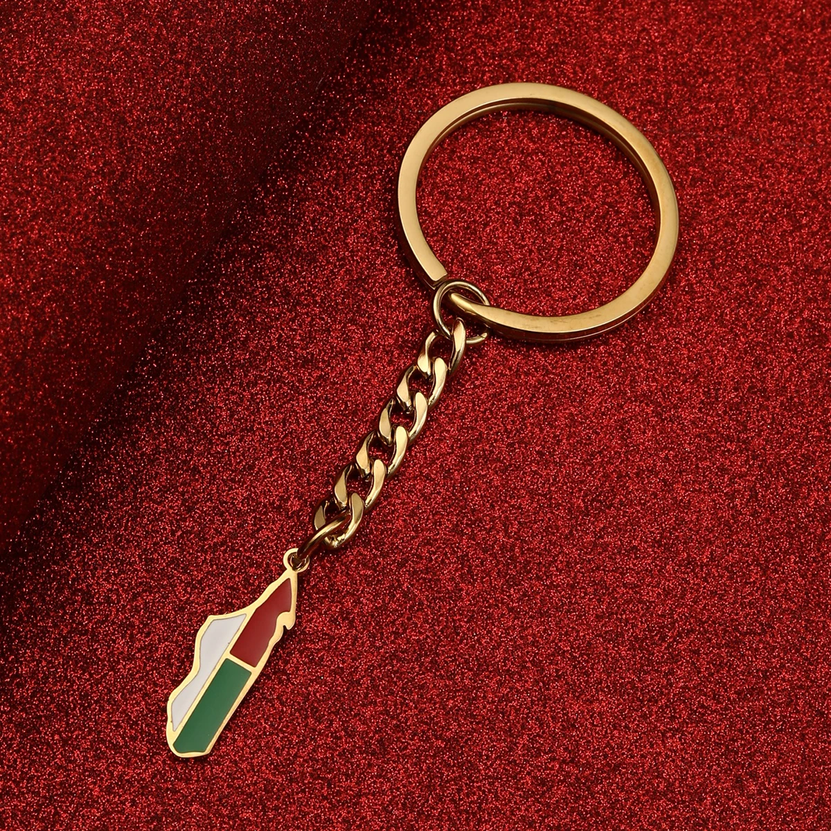 Kadınlar için paslanmaz çelik madagaskar harita bayrak anahtarlık erkekler afrika Malagasy takı