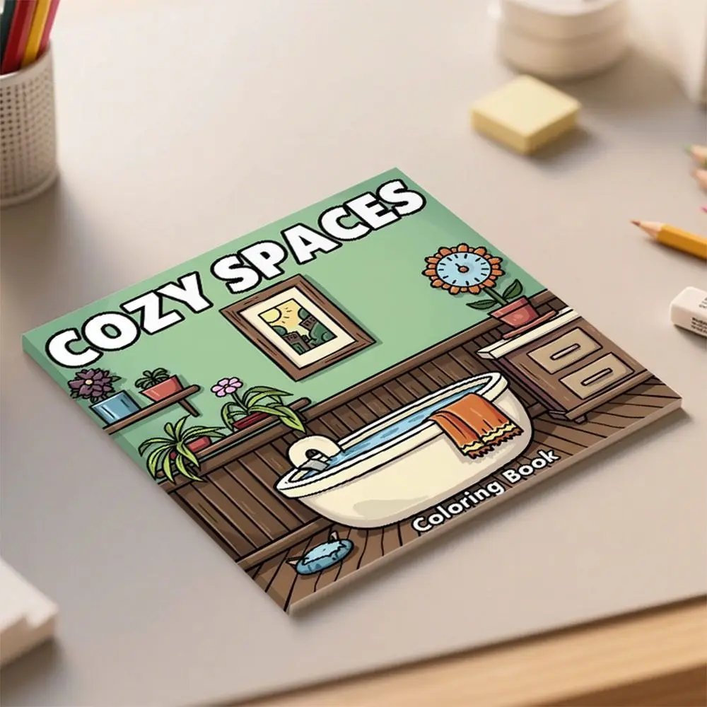 Funny Cartoon Coloring Book Educational Painting Gift Paperback Stress Relief Doodles Book for Adults And Teens