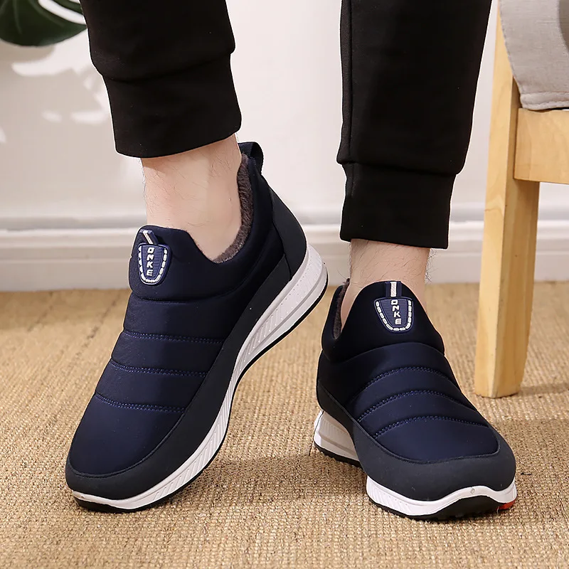 Winter Snow Booties Women Waterproof Flat Male Casual Winter Plush Warm Shoes Ankle Boots for Men Plus Size Couple Shoe Non-Slip