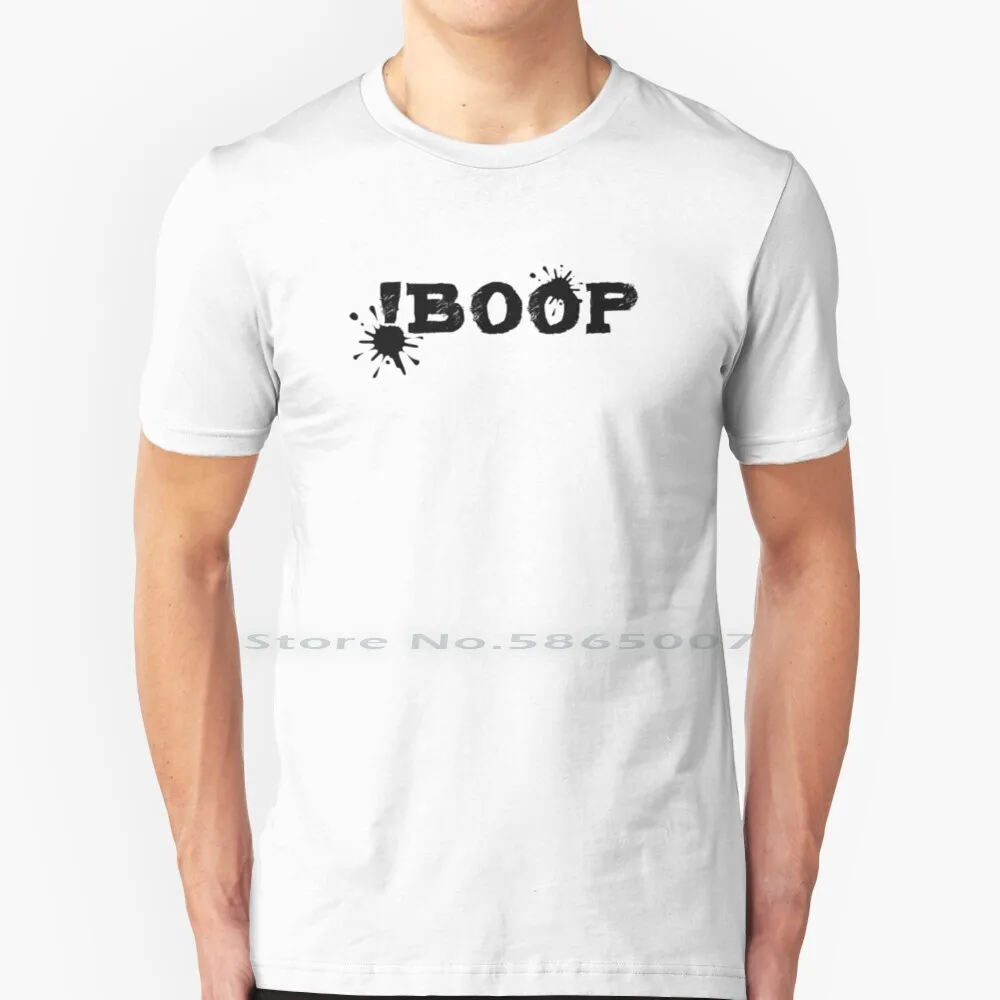 !boop ( In Black ) T Shirt 100% Cotton Boop The Snoot Boop Paint Splatter Twitch Command Twitch Stream Black Big Size 6xl Tee