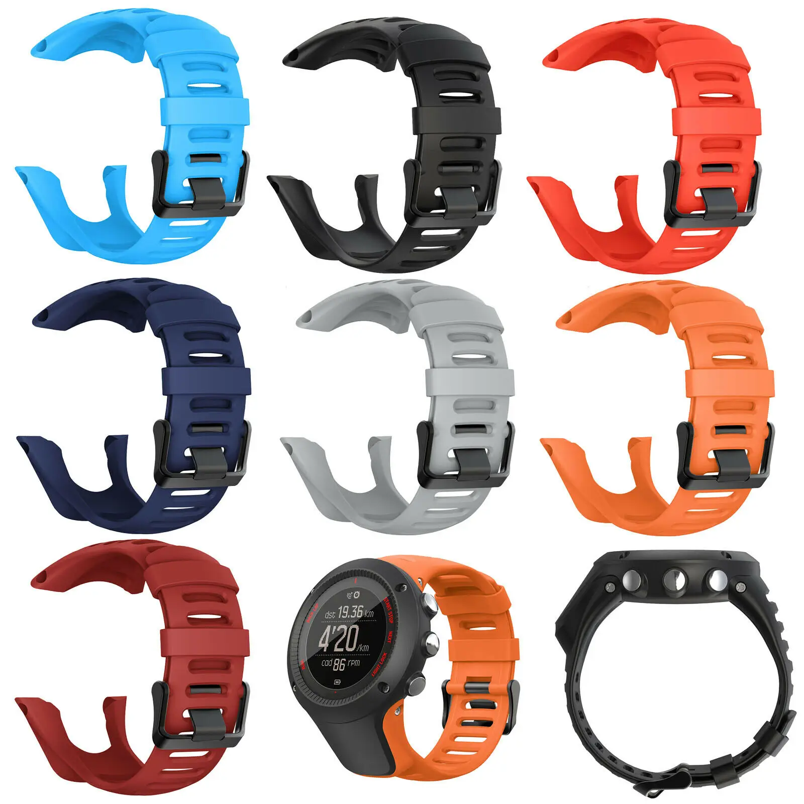 

Sports Rubber Strap Replacement for Suunto Ambit 3 2 1 2S 3P 3R Smart Watch Band Wristbands Watch Accessories