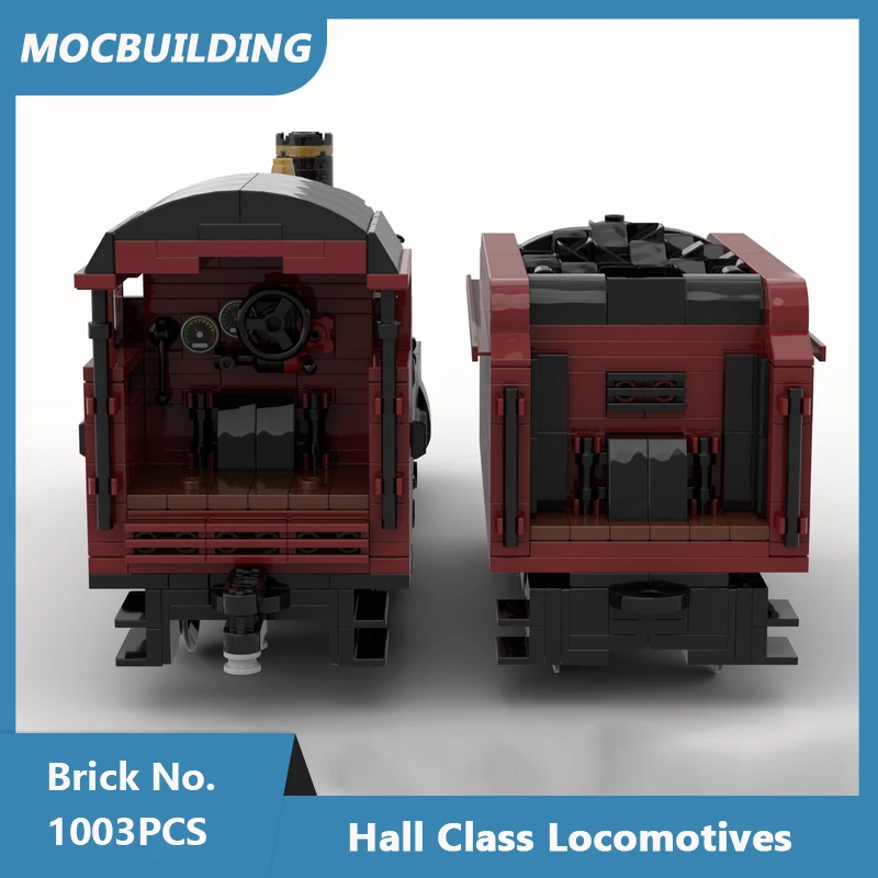 Bloques de construcción MOC GWR Hall Class "Olton-Hall", locomotora de vapor, modelo DIY, ladrillos ensamblados, juguetes creativos para coleccionar, regalos, 1003 Uds.