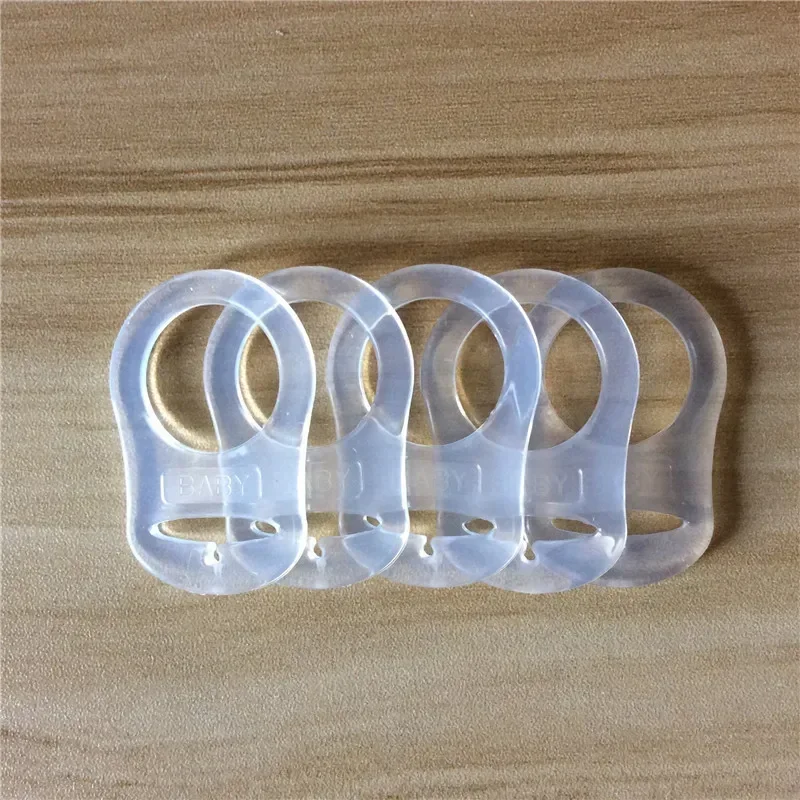 Attache-sucette en silicone pour bébé, 5 pièces, adaptateur pour anneau, multicolore, bouton manuel, bricolage pour nouveau-né, accessoires