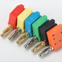 4MM Banana Plug Direct Insertion High Current Solderless Quick Wire Connector Gold Nickel Plated Musical Speaker Banana Jack