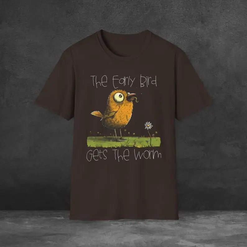 The Early Bird Gets The Worm Cute Funny Christmas Birthday Mothers Fathers Day Teacher