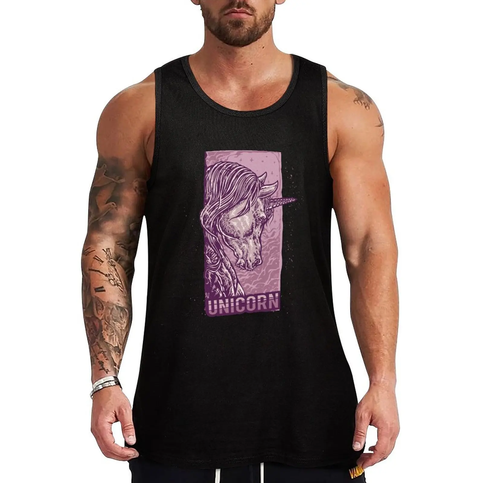 

The fancy unicorn horse cartoon style illustration Tank Top Stretch Fabric Tank Top Flexible Comfort Sleeveless