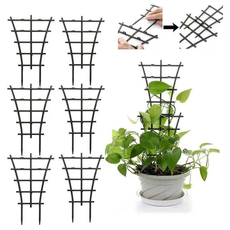 

Stackable Plant Pot Trellis multifunctional garden nets 8 Plant accessory Small Garden Support Trellis for Potted Plants