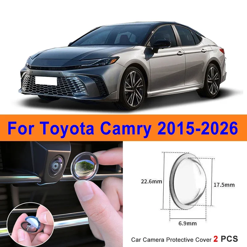 

360 Reverse Image Car Camera Cover Anti-Scratch PC Lens Protector Stickers For Toyota Camry 2015-2026 2Pcs