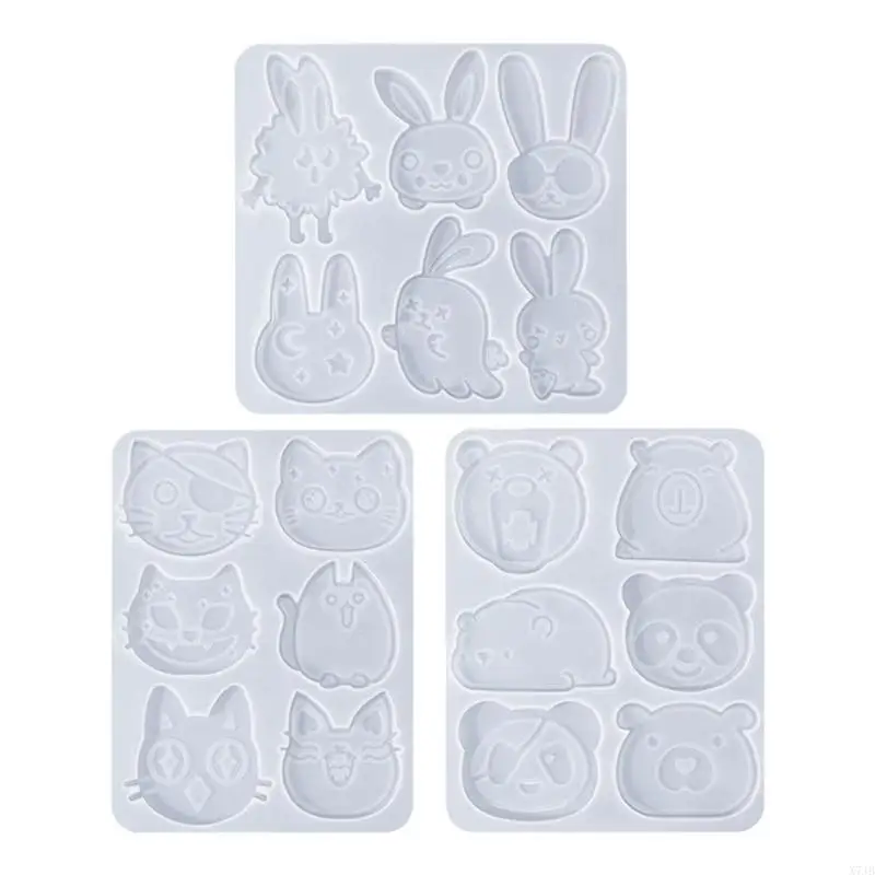  Silicone Mold for Hair Clip Animal Shaped Hairpins Mould for Handmade Projects