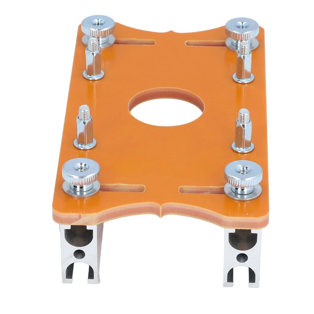 2 in 1 Wood Trimmer Router Base Aluminum Alloy Precision Positioning Router Slotting Bracket Adjustable Slot Guide