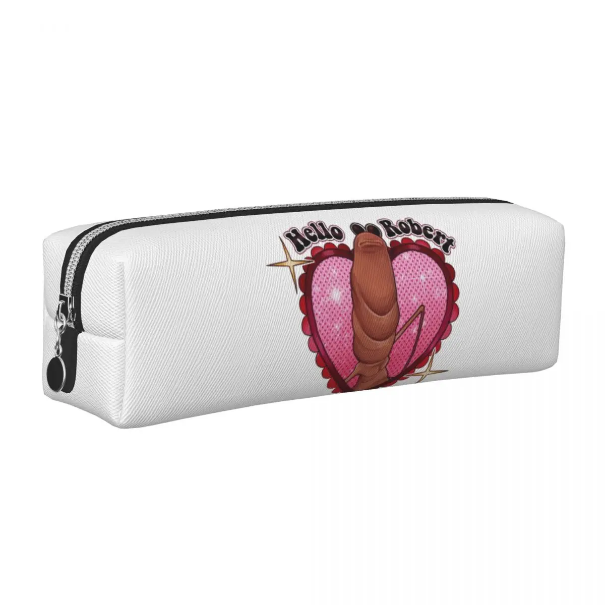 Marcus The Worm Hello Robert Pencil Case Pencil Pouch Pen Holder for Student Large Storage Bag School Supplies Gifts Stationery