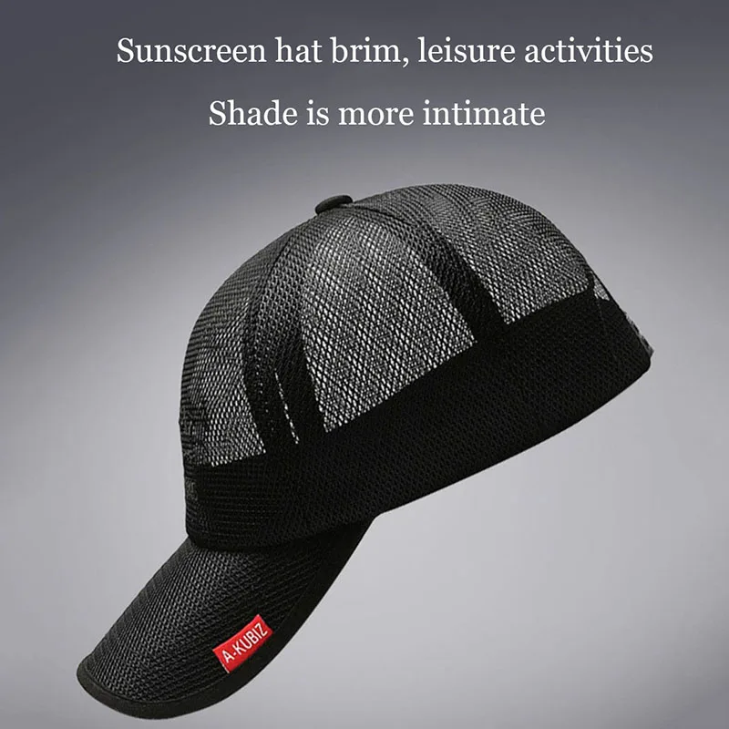 2024 Men Women Summer Mesh Baseball Cap Fashion Outdoor Sports Sun Visor Hat Solid Breathable Cap Camping Quick-Dry Fishing Cap