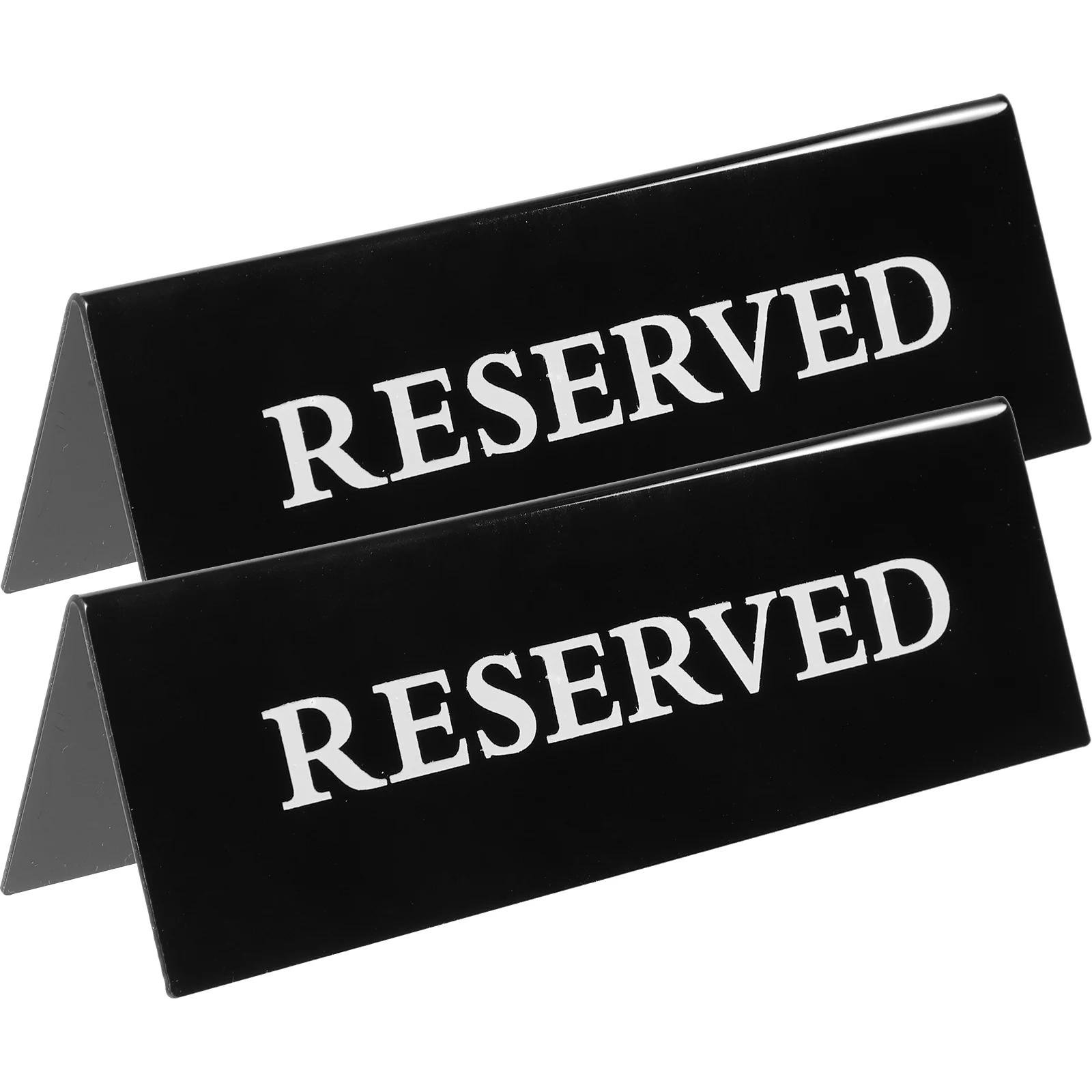 

Reserved Table Signs for Wedding Acrylic Inverted Triangle Card Restaurant Black