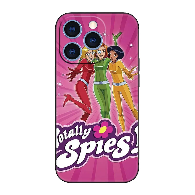 Totally Spies Phone Case For Apple iPhone 14 13 12 Mini 11 Pro XR X XS MAX 6S 7 8 Plus 5S SE 2020 2022 Black Cover