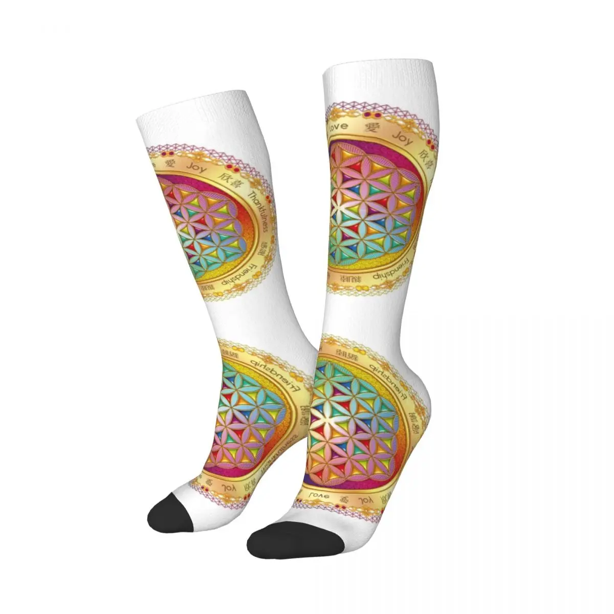 

The Flower Of Life Socks Harajuku Sweat Absorbing Stockings All Season Long Socks Accessories for Unisex Birthday Present