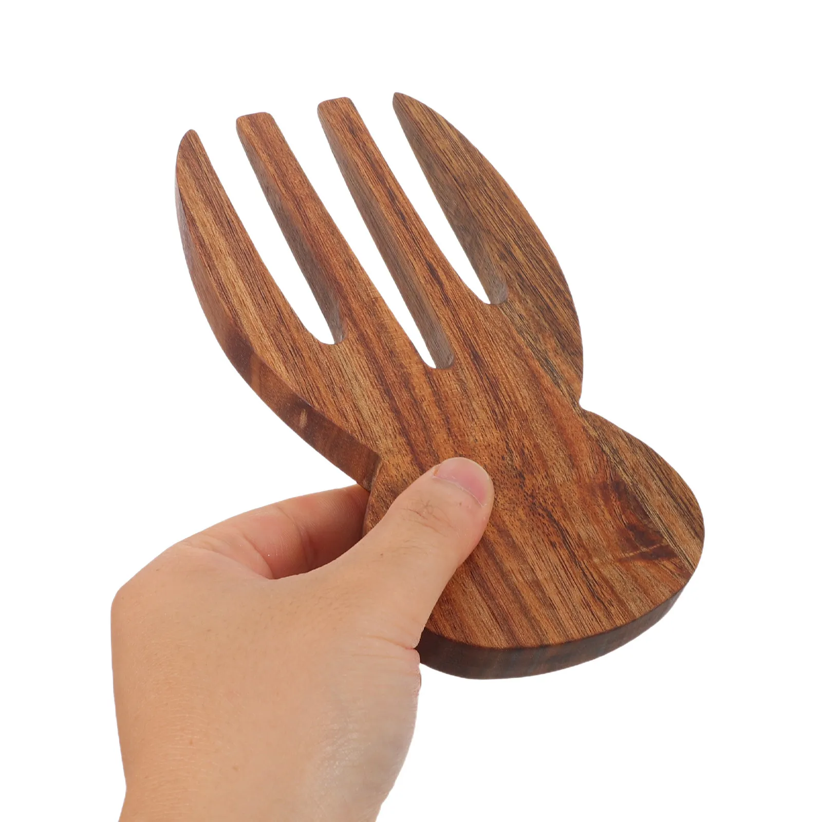 

2Pcs Wood Salad Hand Salad Serving Tongs Spoon Fork For Mixing Tossing And Cooking Wooden Kitchen Utensils Use Salad Tools