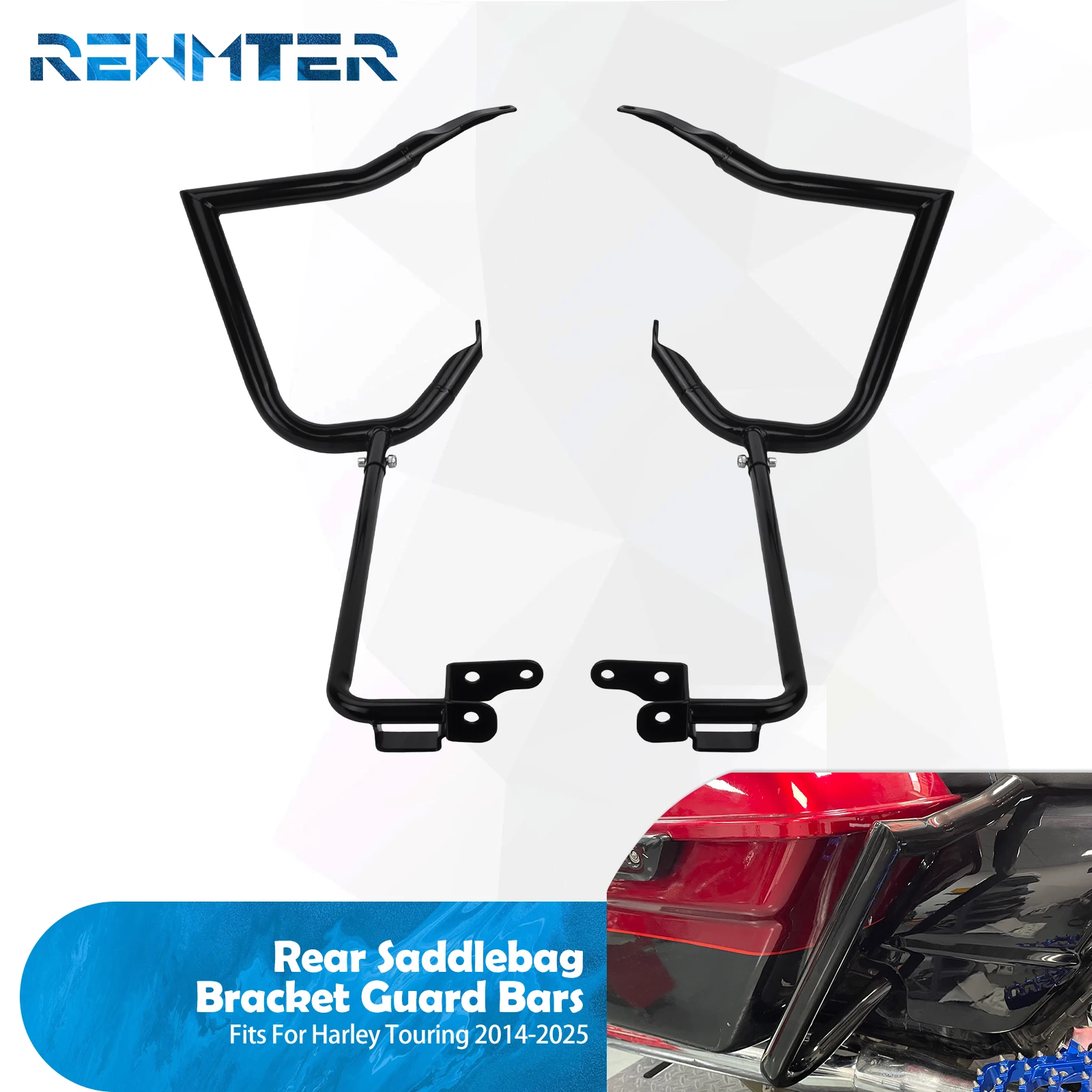 

Motorcycle Saddlebag Crash Bars Bracket Guard Highway Protection For Harley Touring Road Street Electra Glide Road King 14-25