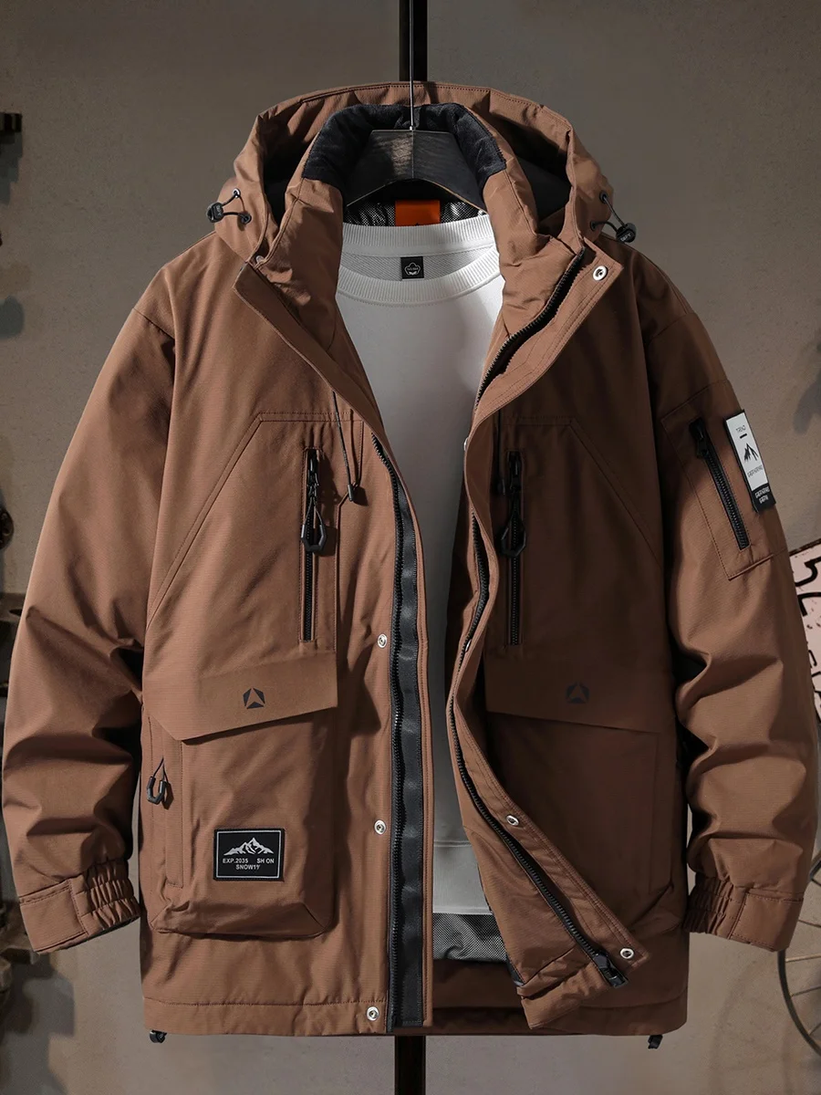 

American Retro Du down Workwear Jaet Men's Winter New Sle Windproof Warm Heat Retention Cold Proof Outerwear Coat