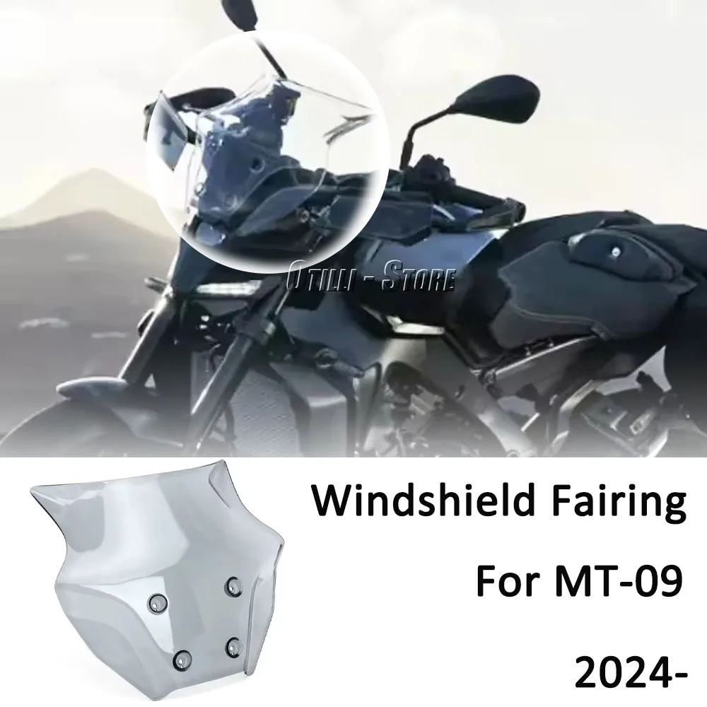 

Motorcycle Windshield For YAMAHA MT-09 MT 09 Front Windshield Covers MT09 2024 Motorcycle Accessories Wind Deflector Shield
